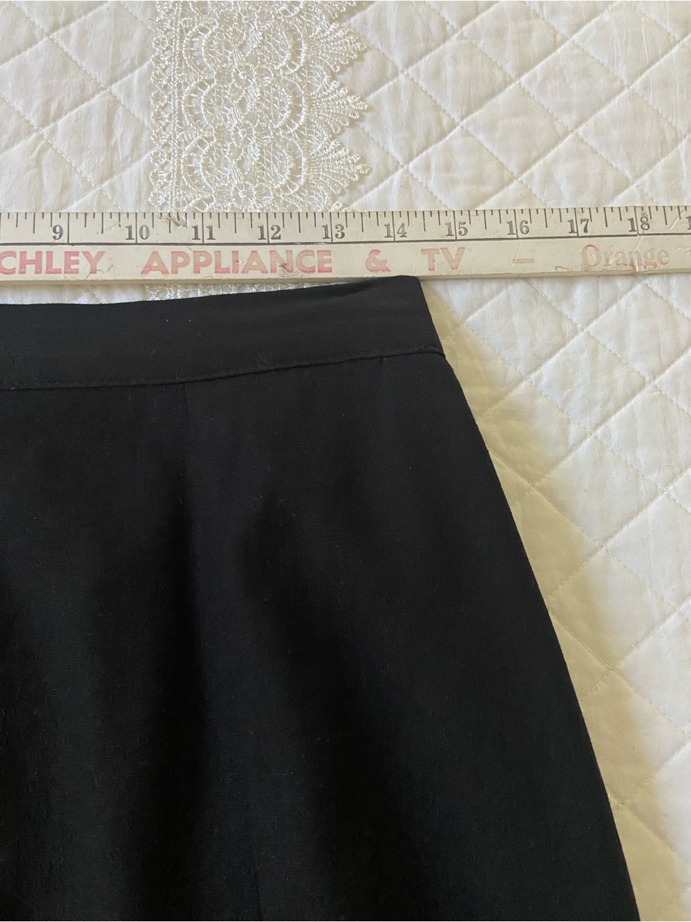 Time and Tru Black Linen Blend Pull On Midi Skirt with Front Slit Size Medium - Picture 11 of 14